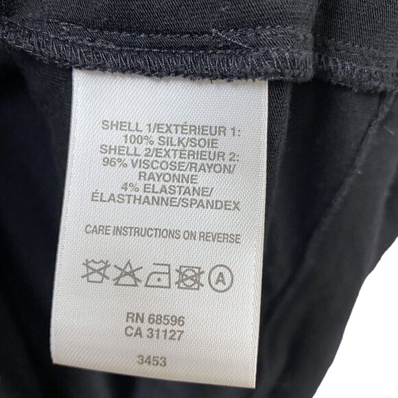 DKNYC Ruched Dress Large Black Silk Rayo Tank Knee Length Flapper Cocktail - Picture 9 of 9